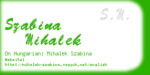 szabina mihalek business card